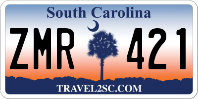 SC license plate ZMR421