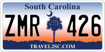 SC license plate ZMR426