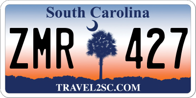 SC license plate ZMR427
