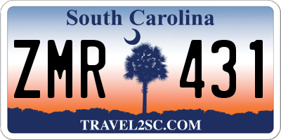 SC license plate ZMR431