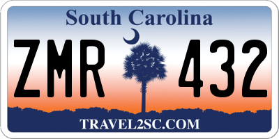 SC license plate ZMR432