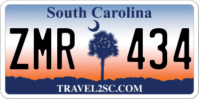 SC license plate ZMR434