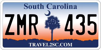 SC license plate ZMR435