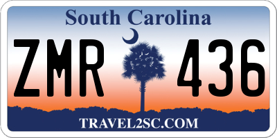 SC license plate ZMR436