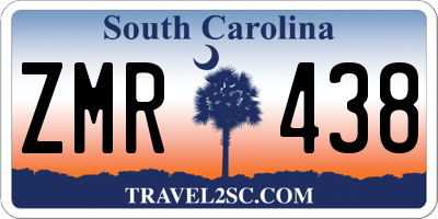 SC license plate ZMR438