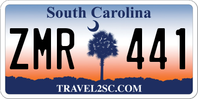 SC license plate ZMR441