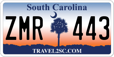 SC license plate ZMR443