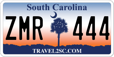 SC license plate ZMR444
