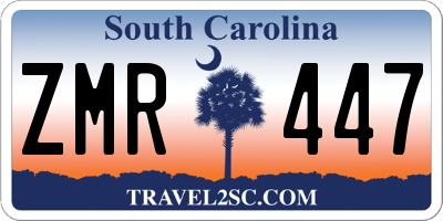 SC license plate ZMR447