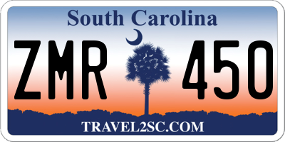 SC license plate ZMR450