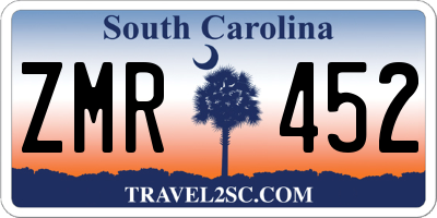 SC license plate ZMR452