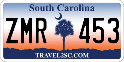 SC license plate ZMR453