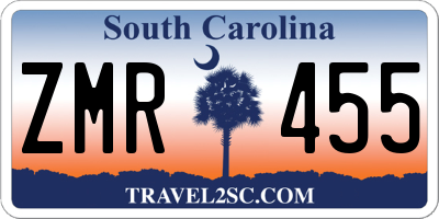SC license plate ZMR455