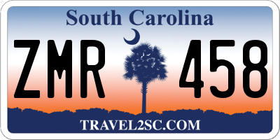 SC license plate ZMR458