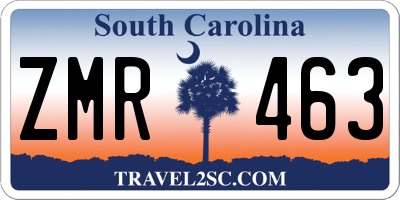 SC license plate ZMR463