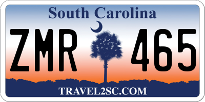 SC license plate ZMR465