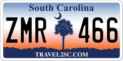 SC license plate ZMR466