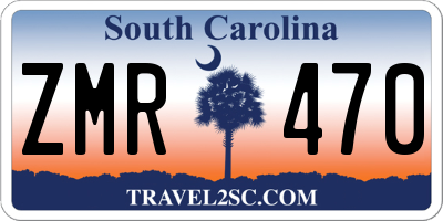 SC license plate ZMR470