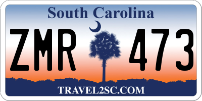 SC license plate ZMR473