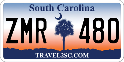 SC license plate ZMR480