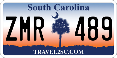 SC license plate ZMR489