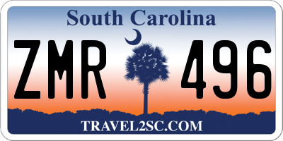 SC license plate ZMR496