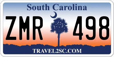 SC license plate ZMR498