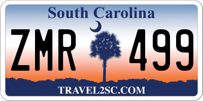SC license plate ZMR499