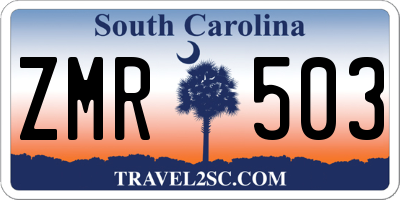 SC license plate ZMR503