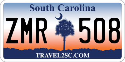 SC license plate ZMR508