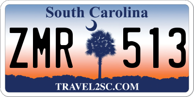 SC license plate ZMR513