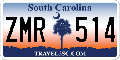 SC license plate ZMR514
