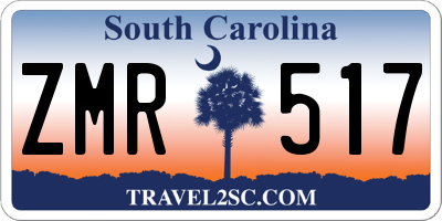 SC license plate ZMR517