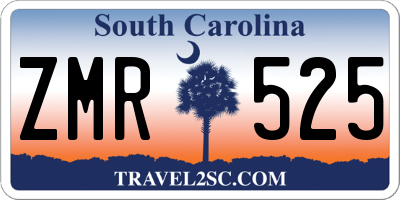 SC license plate ZMR525