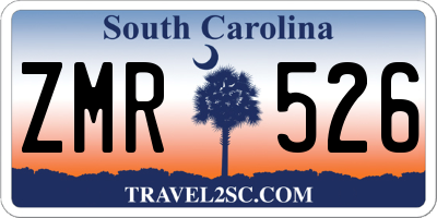 SC license plate ZMR526