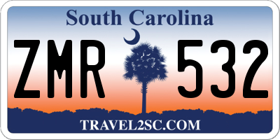 SC license plate ZMR532