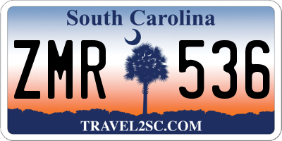 SC license plate ZMR536