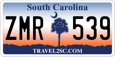 SC license plate ZMR539