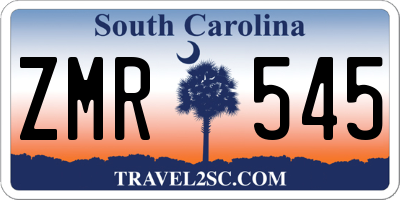 SC license plate ZMR545