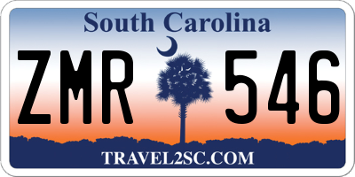 SC license plate ZMR546