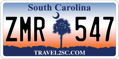 SC license plate ZMR547