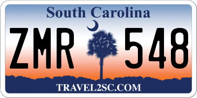 SC license plate ZMR548