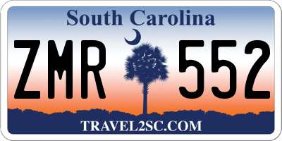 SC license plate ZMR552
