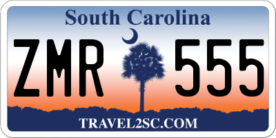 SC license plate ZMR555