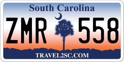 SC license plate ZMR558