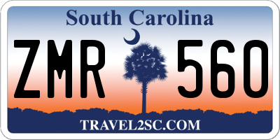 SC license plate ZMR560