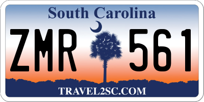 SC license plate ZMR561