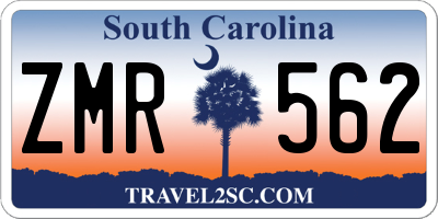 SC license plate ZMR562
