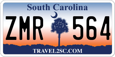 SC license plate ZMR564