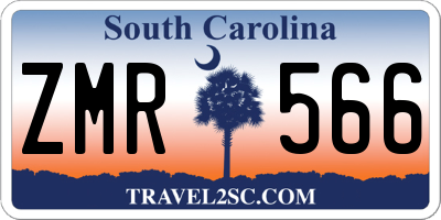 SC license plate ZMR566